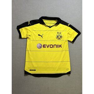 Dortmund Evonik Puma Reus‎ #11 Jersey Youth YXL Yellow Patched Short Sleeve.